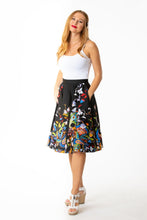 Load image into Gallery viewer, EVA ROSE- BLACK W/ FLORAL SKIRT
