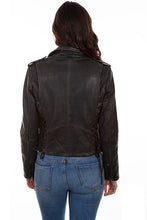 Load image into Gallery viewer, SCULLY- EMBROIDERED AND STUDDED MOTO JACKET
