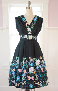 FINAL SALE HEART OF HAUTE- BUTTERFLY BORDER DRESS