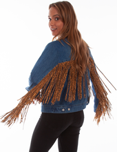 Load image into Gallery viewer, SCULLY- FRINGE DENIM JACKET
