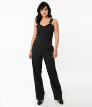 Load image into Gallery viewer, FINAL SALE UNIQUE VINTAGE- BLACK JUMPSUIT
