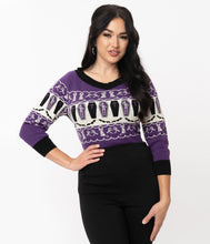 Load image into Gallery viewer, FINAL SALE UNIQUE VINTAGE- KNIT PATTERNED SWEATER
