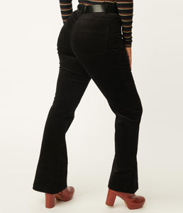 UNIQUE VINTAGE- BLACK CORDUROY PANT