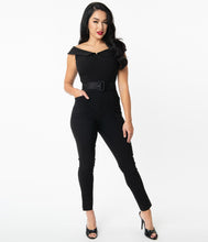 Load image into Gallery viewer, UNIQUE VINTAGE- OFF SHOULDER JUMPSUIT
