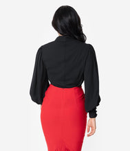 Load image into Gallery viewer, UNIQUE VINTAGE- SEMI SHEER BLOUSE

