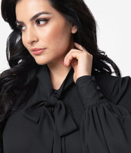 Load image into Gallery viewer, UNIQUE VINTAGE- SEMI SHEER BLOUSE
