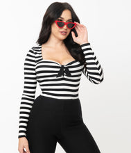 Load image into Gallery viewer, UNIQUE VINTAGE- STRIPED KNIT TOP
