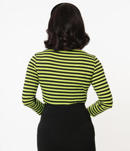 Load image into Gallery viewer, FINAL SALE UNIQUE VINTAGE- NEON STRIPE 3/4 SLEEVE TOP
