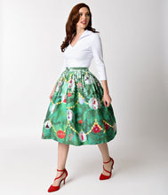 Load image into Gallery viewer, FINAL SALE UNIQUE VINTAGE- CHRISTMAS SKIRT
