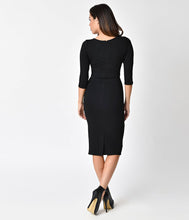 Load image into Gallery viewer, UNIQUE VINTAGE- LONG SLEEVE MOD WIGGLE DRESS
