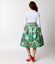 Load image into Gallery viewer, FINAL SALE UNIQUE VINTAGE- CHRISTMAS SKIRT
