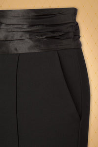 VINTAGE DIVA- CHLOE SWING PANTS BLACK
