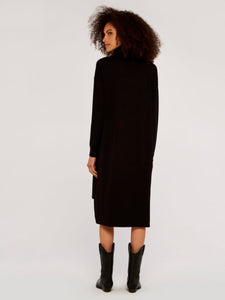 APRICOT- BLACK KNIT DRESS