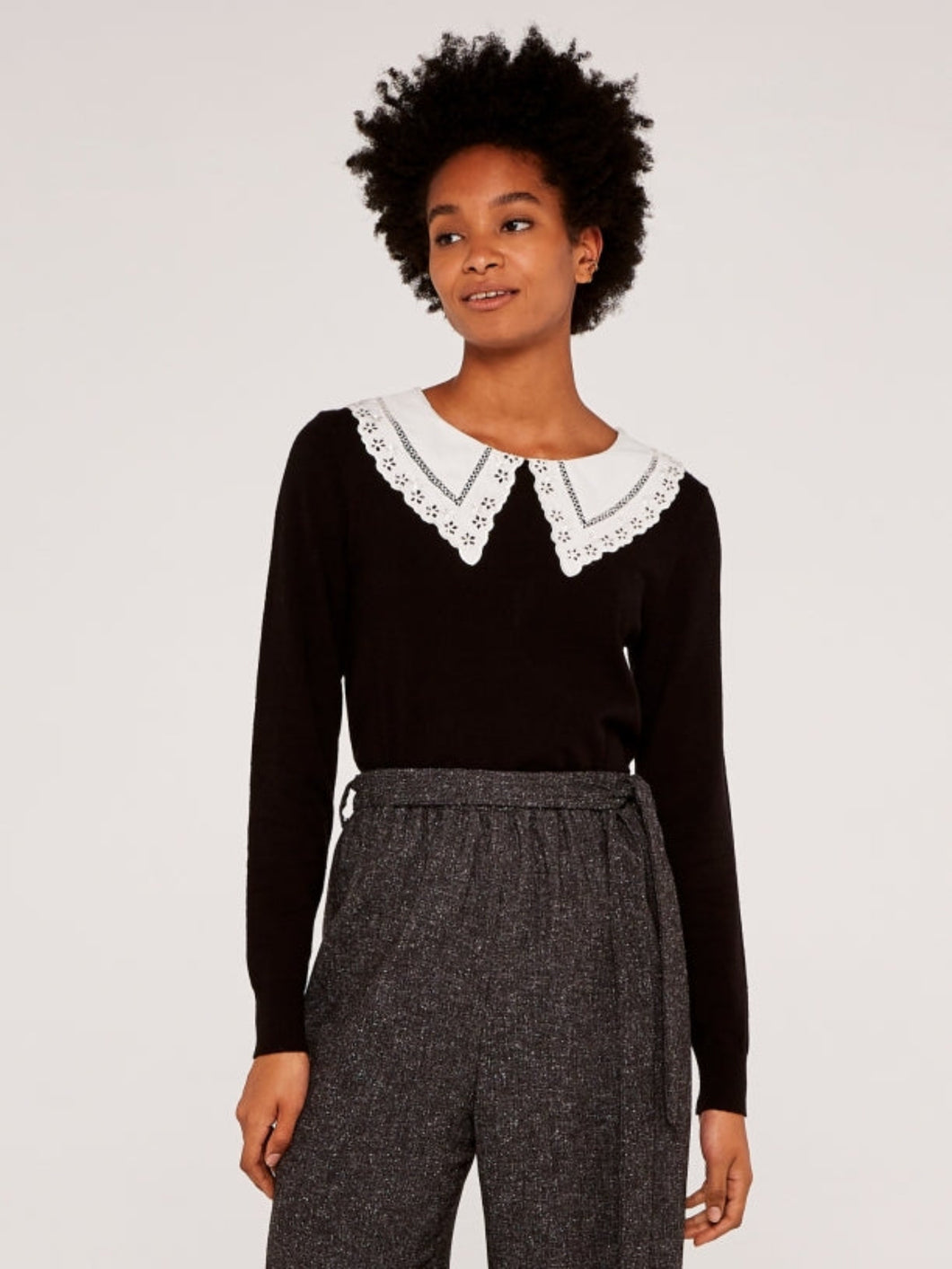 Lace deals collar sweater