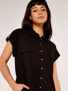 APRICOT- UTILITY SHIRT DRESS