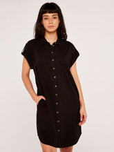 Load image into Gallery viewer, APRICOT- UTILITY SHIRT DRESS
