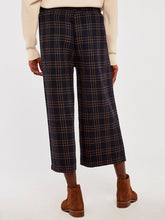 Load image into Gallery viewer, APRICOT- NAVY PLAID CULOTTES
