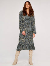 Load image into Gallery viewer, APRICOT- PAISLEY MIDI DRESS
