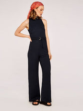 Load image into Gallery viewer, APRICOT- NAVY SLEEVELESS JUMPSUIT
