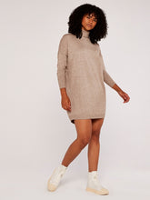 Load image into Gallery viewer, APRICOT- TURTLENECK SWEATERDRESS
