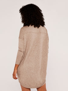 APRICOT- TURTLENECK SWEATERDRESS