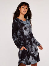 Load image into Gallery viewer, APRICOT- TIE DYE DRESS BLUE OR GREY
