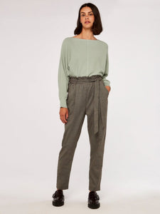 APRICOT- TIE WAIST TROUSERS