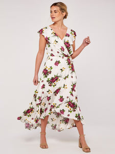 APRICOT- RUFFLE MIDI DRESS 511828