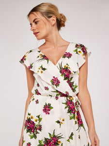 APRICOT- RUFFLE MIDI DRESS 511828