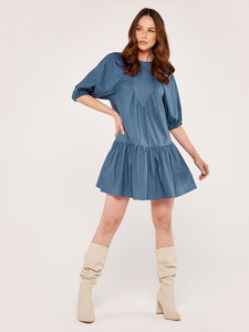 APRICOT- YOKE DRESS