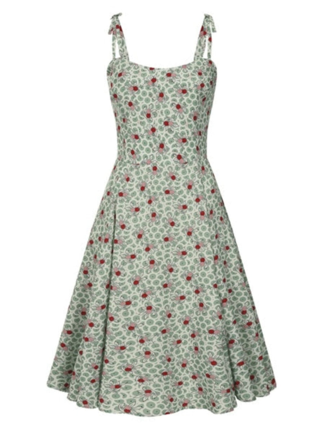 FINAL SALE COLLECTIF- CHERRY PRINT SPAGHETTI STRAP DRESS