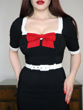 Load image into Gallery viewer, COLLECTIF- BOW TRIMMED DRESS
