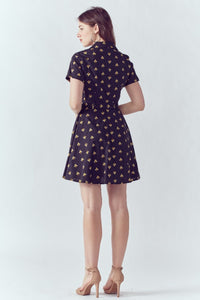 EVA ROSE- BLACK BEE SHIRT DRESS