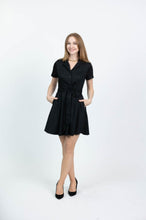 Load image into Gallery viewer, EVA ROSE- BLACK SHIRT DRESS
