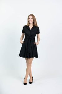 EVA ROSE- BLACK SHIRT DRESS