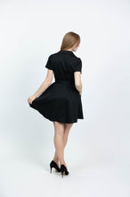 Load image into Gallery viewer, EVA ROSE- BLACK SHIRT DRESS
