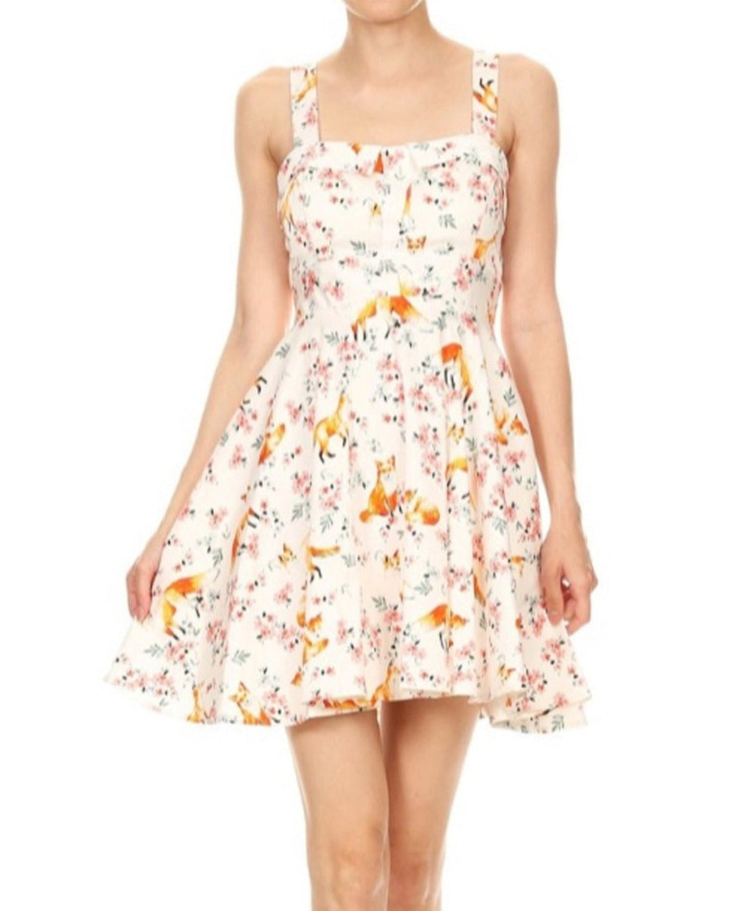 EVA ROSE FOX PRINT- FIT AND FLARE