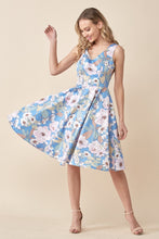 Load image into Gallery viewer, EVA ROSE- LIGHT BLUE FLORAL DRESS
