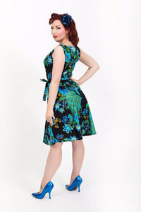HEART OF HAUTE- PEACOCK PRINT DRESS