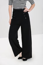 Load image into Gallery viewer, HELL BUNNY- SWING TROUSERS BLACK
