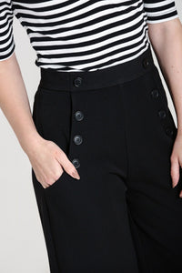 HELL BUNNY- SWING TROUSERS BLACK