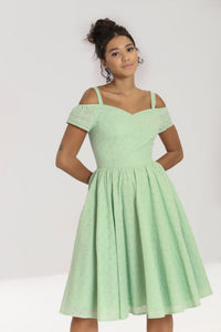 HELL BUNNY- MINT PRAIRE STYLE DRESS