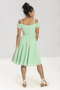 HELL BUNNY- MINT PRAIRE STYLE DRESS