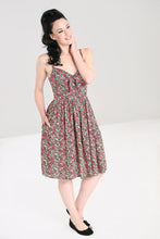 Load image into Gallery viewer, HELL BUNNY- SPAGHETTI STRAP FLORAL DRESS
