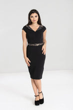 Load image into Gallery viewer, HELL BUNNY- LEOPARD ACCENT PENCIL DRESS
