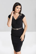 Load image into Gallery viewer, HELL BUNNY- LEOPARD ACCENT PENCIL DRESS
