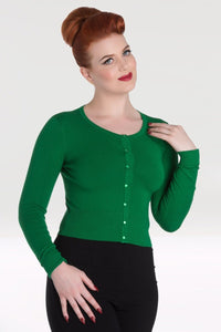 HELL BUNNY- PLAIN CARDIGAN IN GREEN OR BLUE