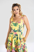 Load image into Gallery viewer, HELL BUNNY- HAWAIIAN DRESS IN YELLOW OR BLACK
