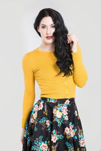 Load image into Gallery viewer, HELL BUNNY- CARDIGAN MUSTARD
