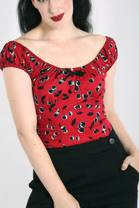FINAL SALE HELL BUNNY- RED CHERRY TOP